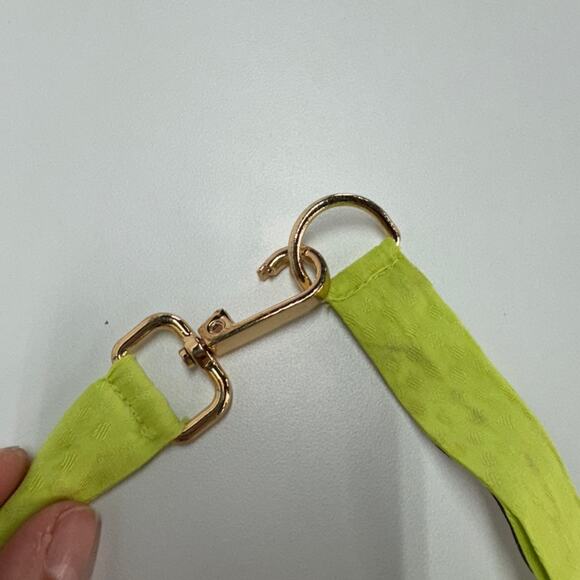 Esteban Cortazar Top Womens Small Green Tie Around Halter Jacquard - Picture 10 of 10